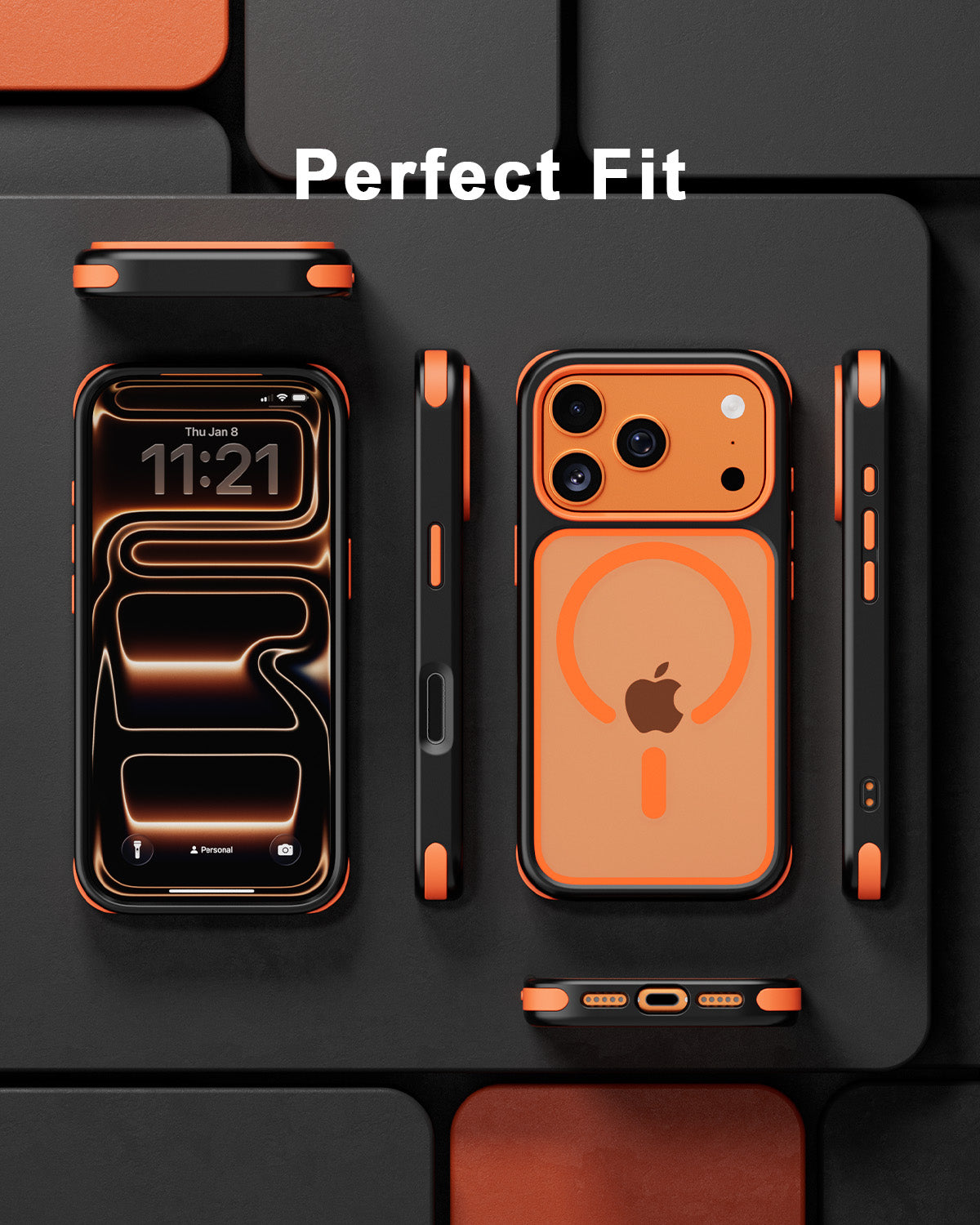 MobNano GPM Black/Orange MagSafe Case for iPhone 17 Pro Max - product image 5